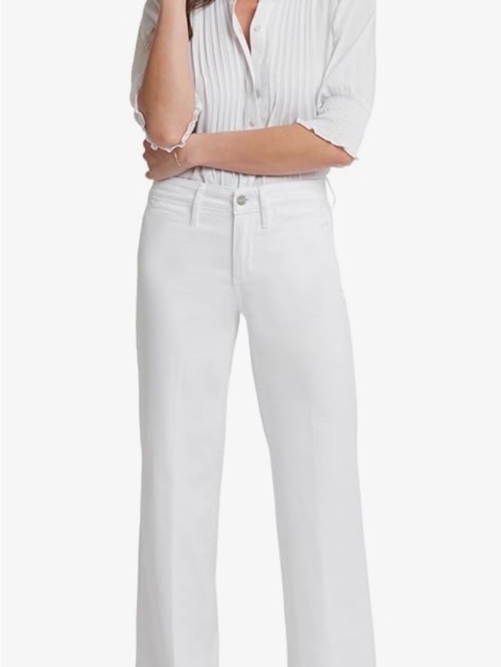 NYDJ Women's Teresa White Wide-Leg Jeans (fit like sz 14)